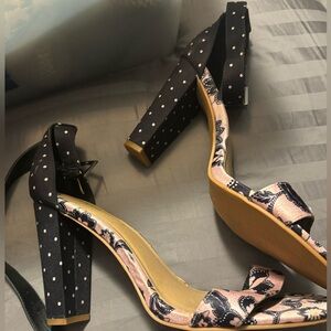 Torrid polka dot/paisley tapered heel size 12w